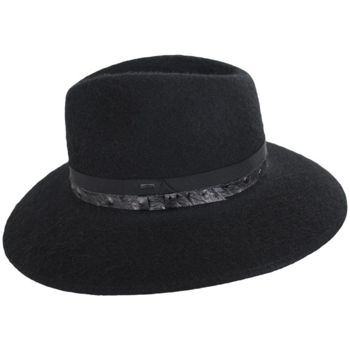 Bailey 1922 | Croft Wool Felt Fedora Hat | 130392 | profile | BLACK