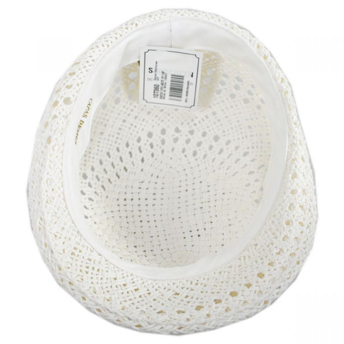 Capas Headwear | Vented Toyo Straw Ascot Ivy Cap | 126697 | under | WHITE