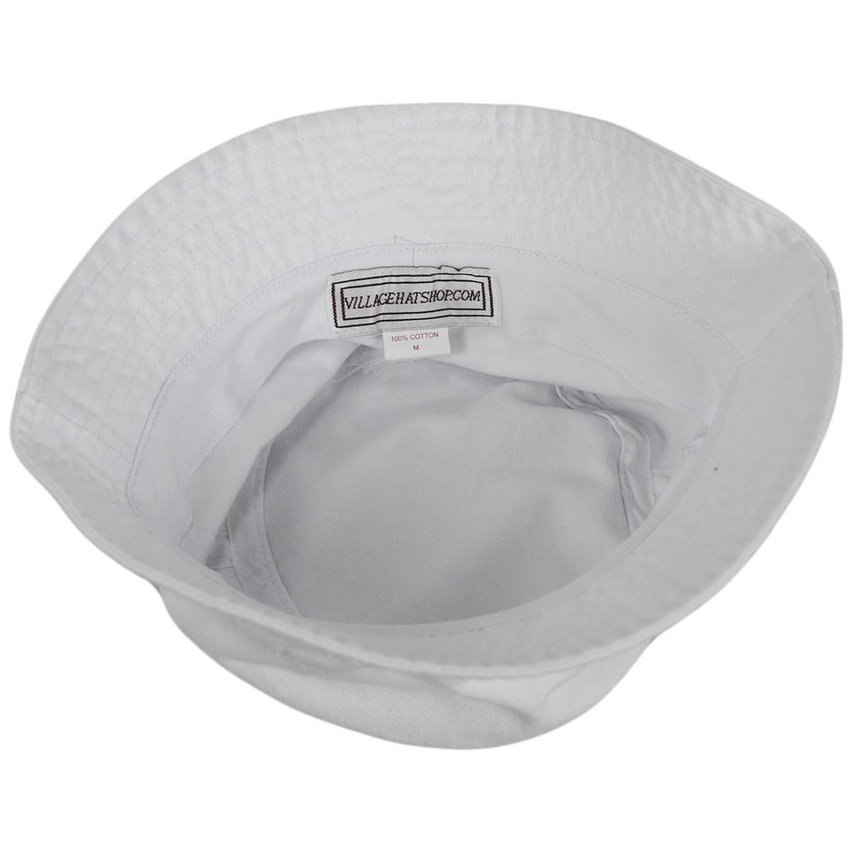 Village Hat Shop | VHS Cotton Bucket Hat | 186605 | under | WHITE