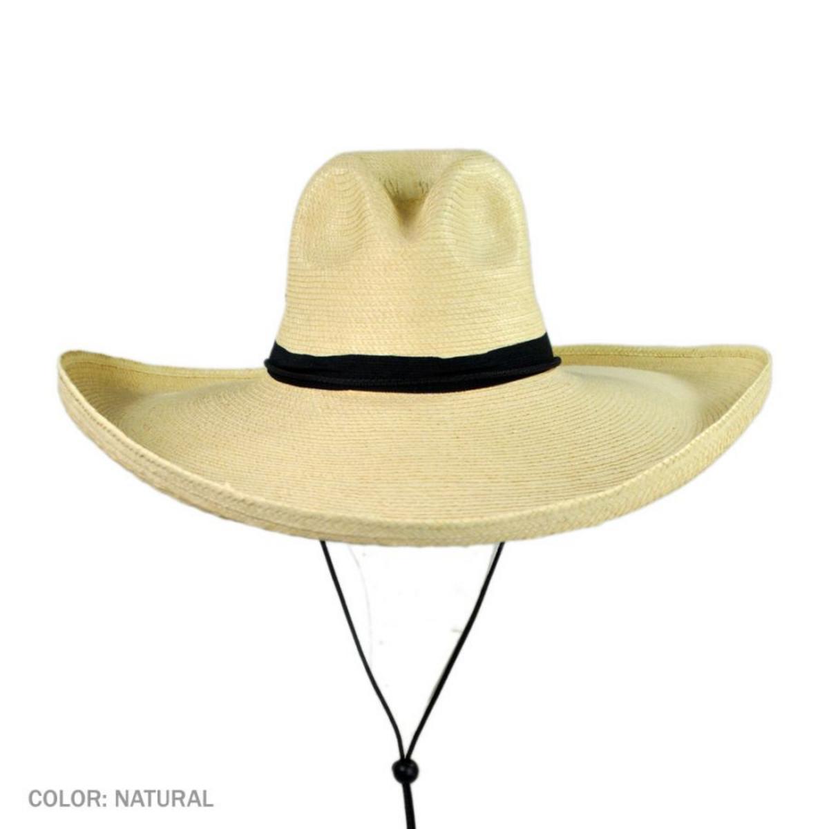 SunBody Hats | Gus Wide Brim Guatemalan Palm Leaf Straw Hat | 128200 | profile | NATURAL