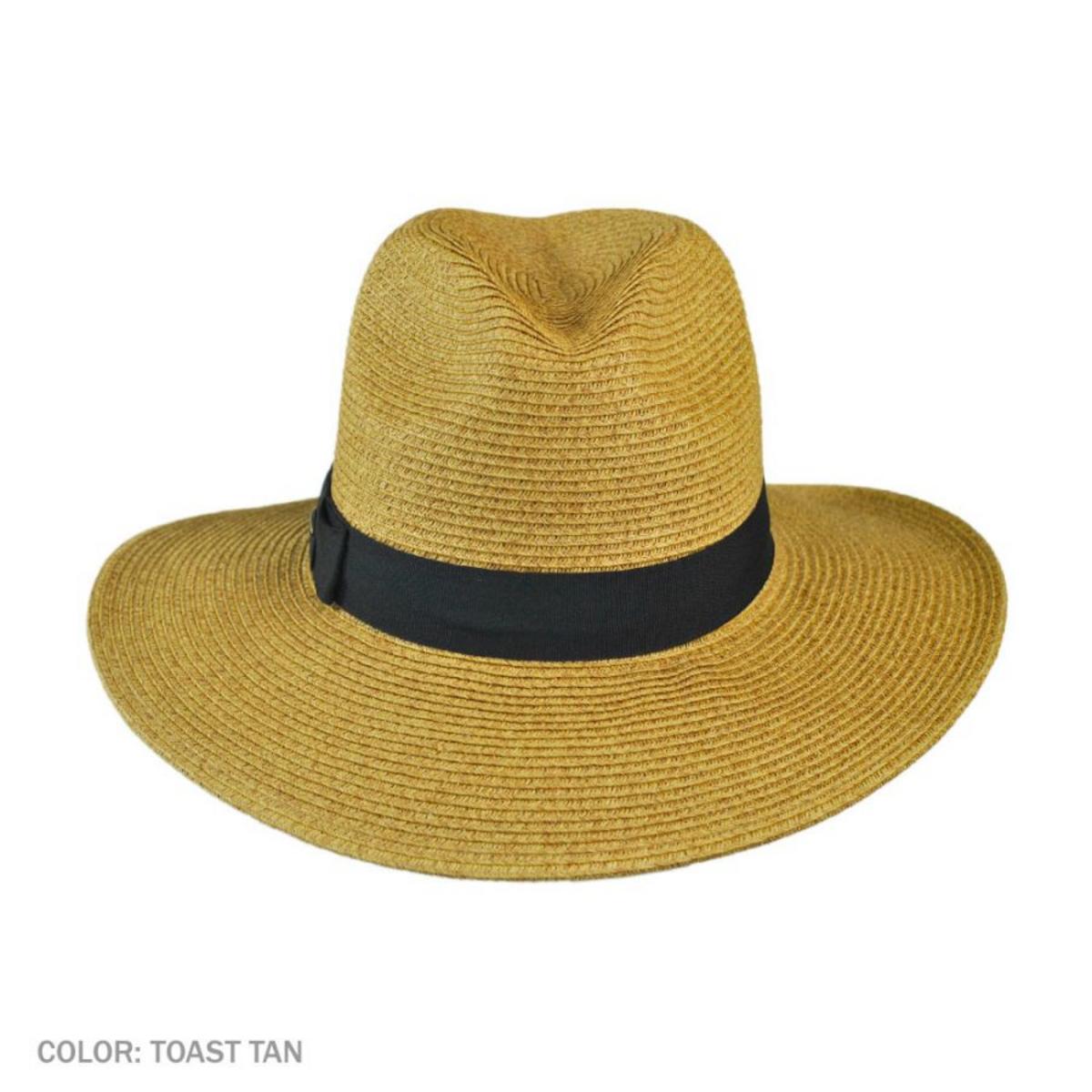 Scala | Toyo Straw Braid Fedora Hat | 101408 | front | TOAST