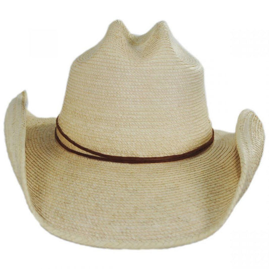 SunBody Hats | Crazy Horse Guatemalan Palm Leaf Straw Cowboy Hat | 128216 | front | NATURAL