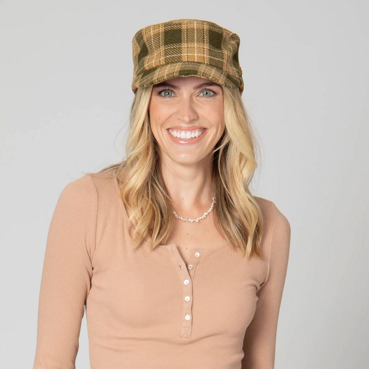 San Diego Hat Company | Cash Plaid Cadet Cap | 108662 | lsmone | BROWN