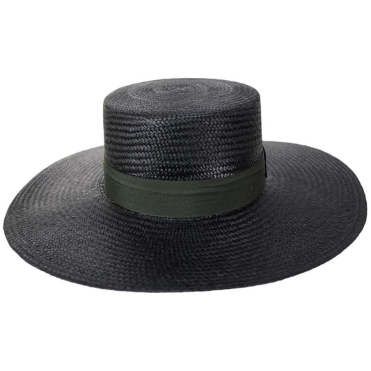 3 Regions Trade Co. | Bolero Cuenca Panama Straw Hat | 128751 | front | BLACK/OLIVE