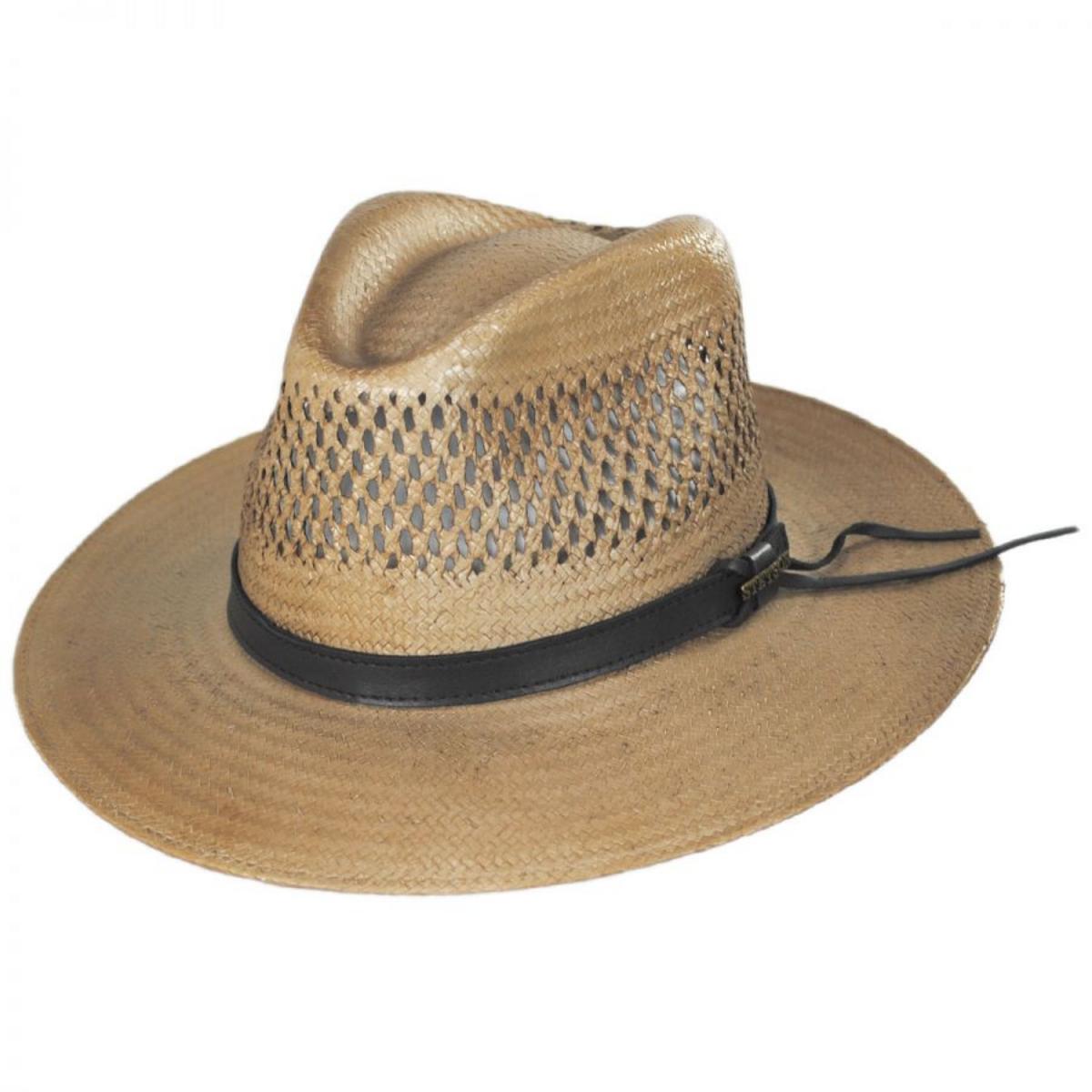 Stetson | Peak View Shantung Straw Safari Fedora Hat | 126957 | lead | COPPER