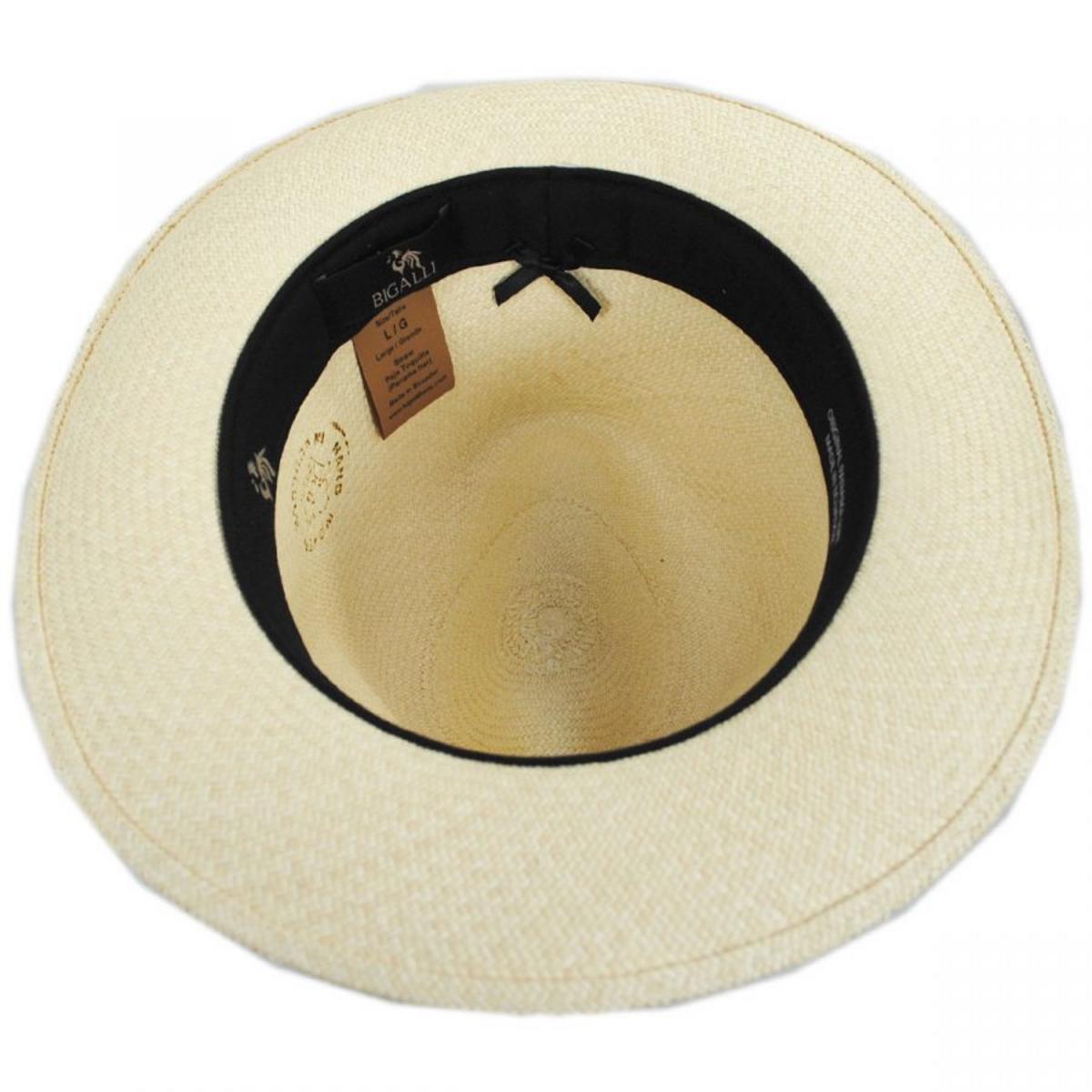 Bigalli | Grade 8 Panama Straw Fedora Hat | 129203 | under | NATURAL
