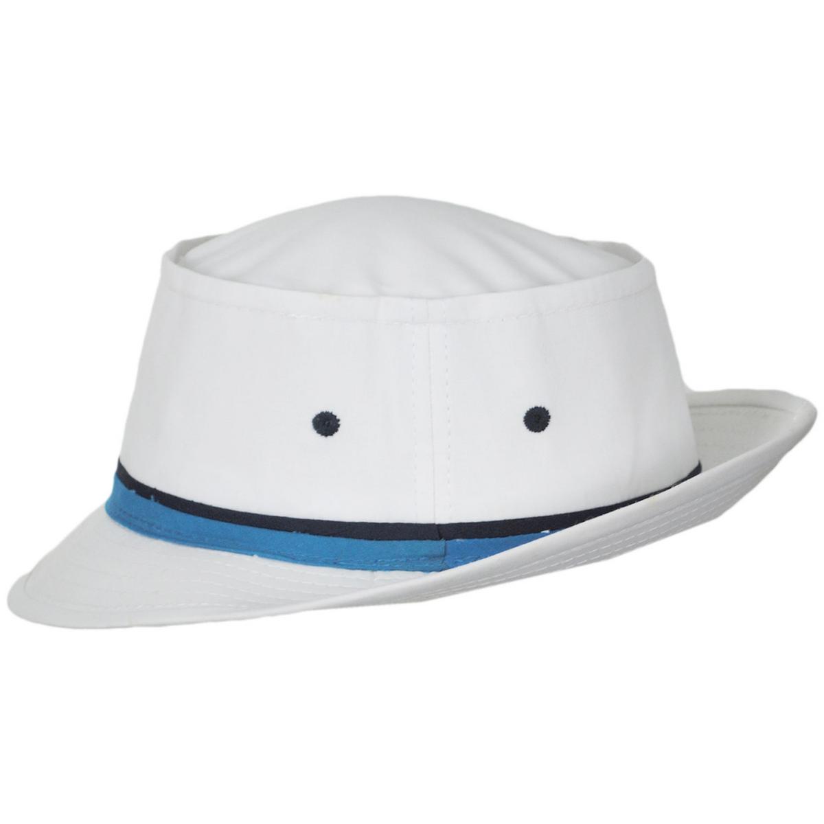Dorfman Pacific | Classic Roll Up Cotton Bucket Hat | 185102 | detailone | WHITE