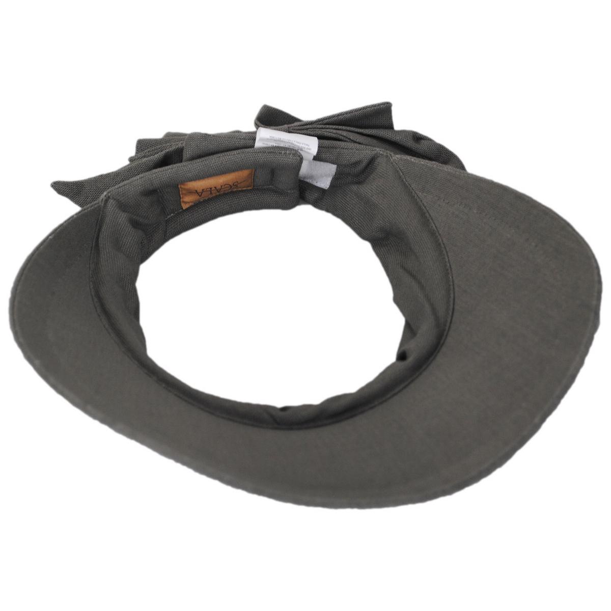 Scala | Backbow Cotton Visor | 195018 | under | OLIVE