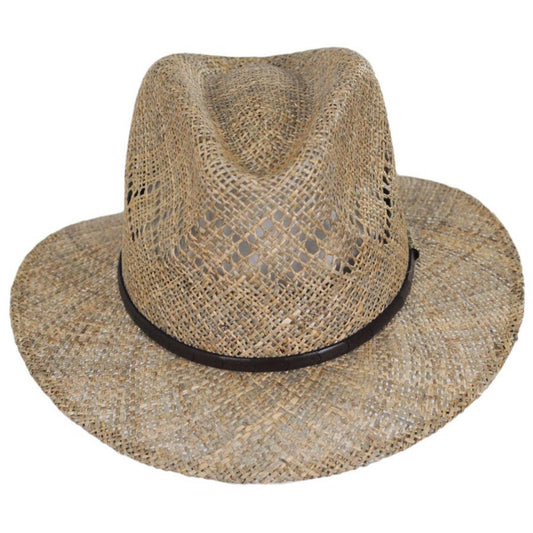 Stetson | Creston Seagrass Straw Safari Fedora Hat | 127034 | front | NATURAL