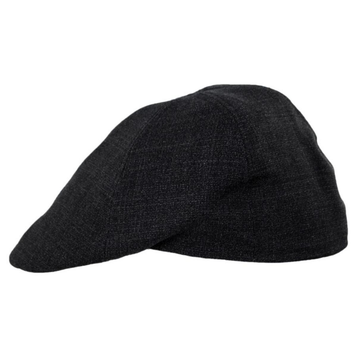 Baskerville Hat Company | Branson Tweed Wool Duckbill Cap | 167660 | profile | BLACK
