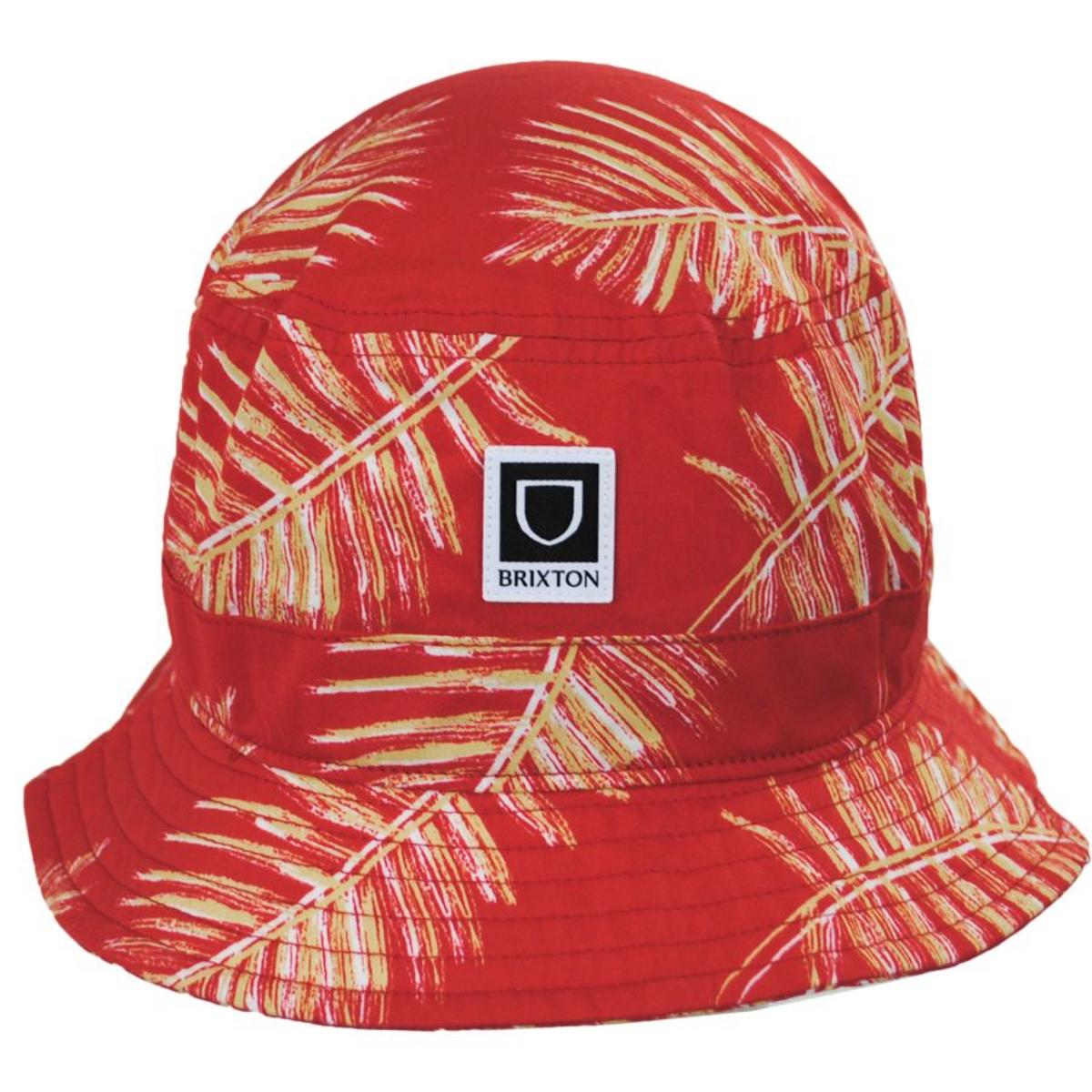 BRIXTON HATS | Beta Aloha Packable Cotton Bucket Hat | 185544 | front | ALOHA RED