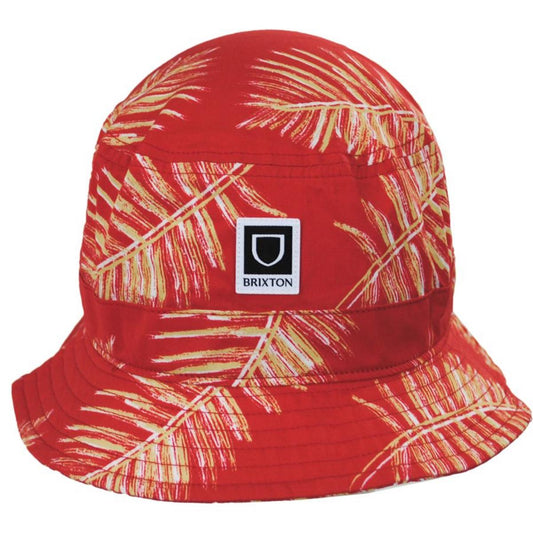 BRIXTON HATS | Beta Aloha Packable Cotton Bucket Hat - FINAL SALE | 185544 | front | ALOHA RED