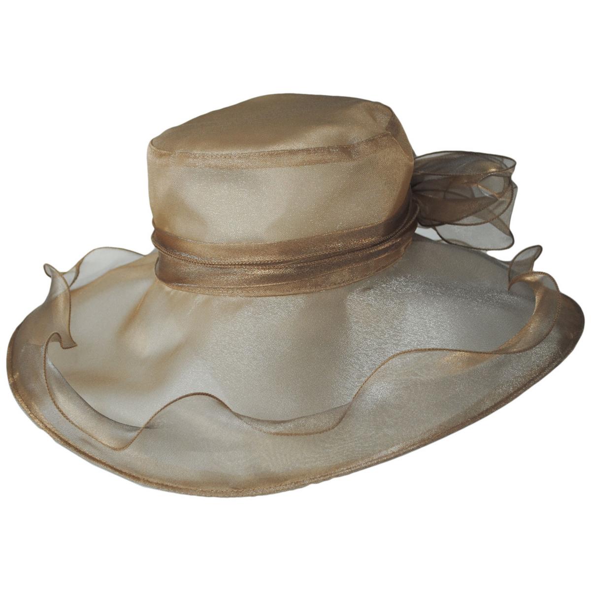 San Diego Hat Company | Organza Pearl Boater Dress Hat | 121052 | lead | GOLD