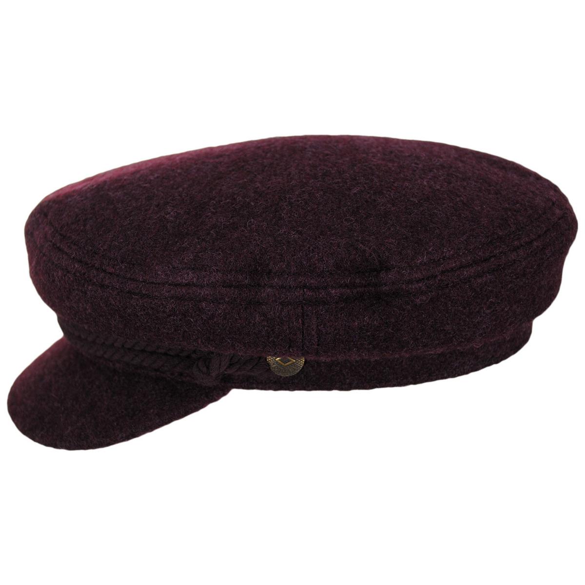 BRIXTON HATS | Wool Blend Fiddler Cap | 181355 | profile | RED MAHOGANY