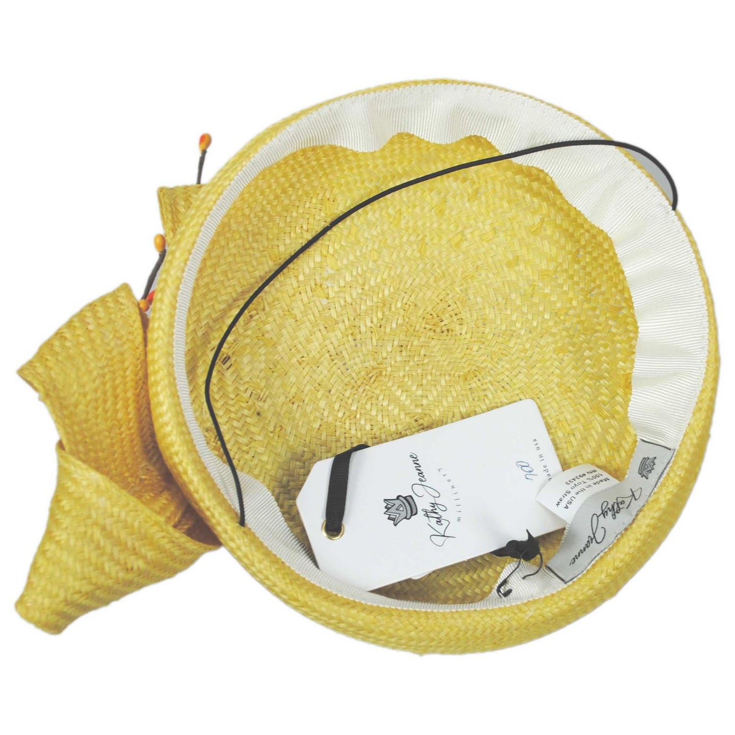 Kathy Jeanne | Vintage Orange Sisal Straw Pillbox | 122460 | under | LEMON