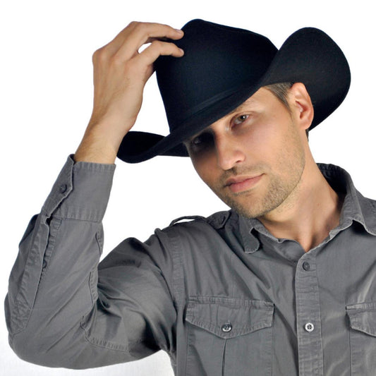 Jaxon Hats | Wool Felt Western Hat | 132000 | lsmone | BLACK