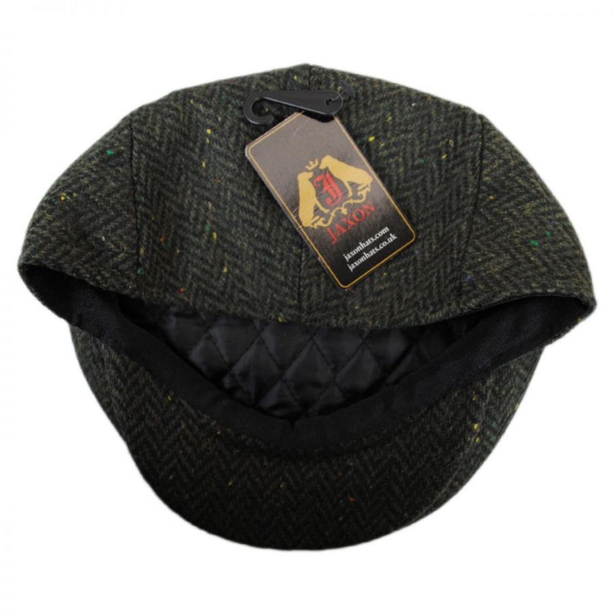 Jaxon Hats | Cambridge Herringbone Wool Ivy Cap | 167766 | under | GREEN