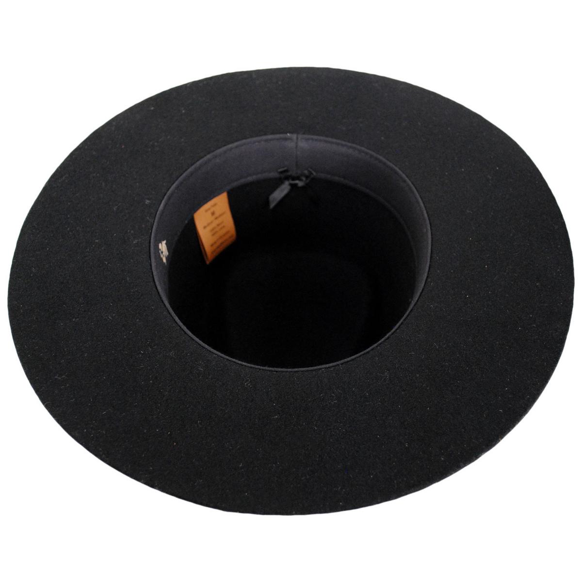 Bigalli | Giza Wool Felt Rancher Fedora Hat | 131436 | under | BLACK