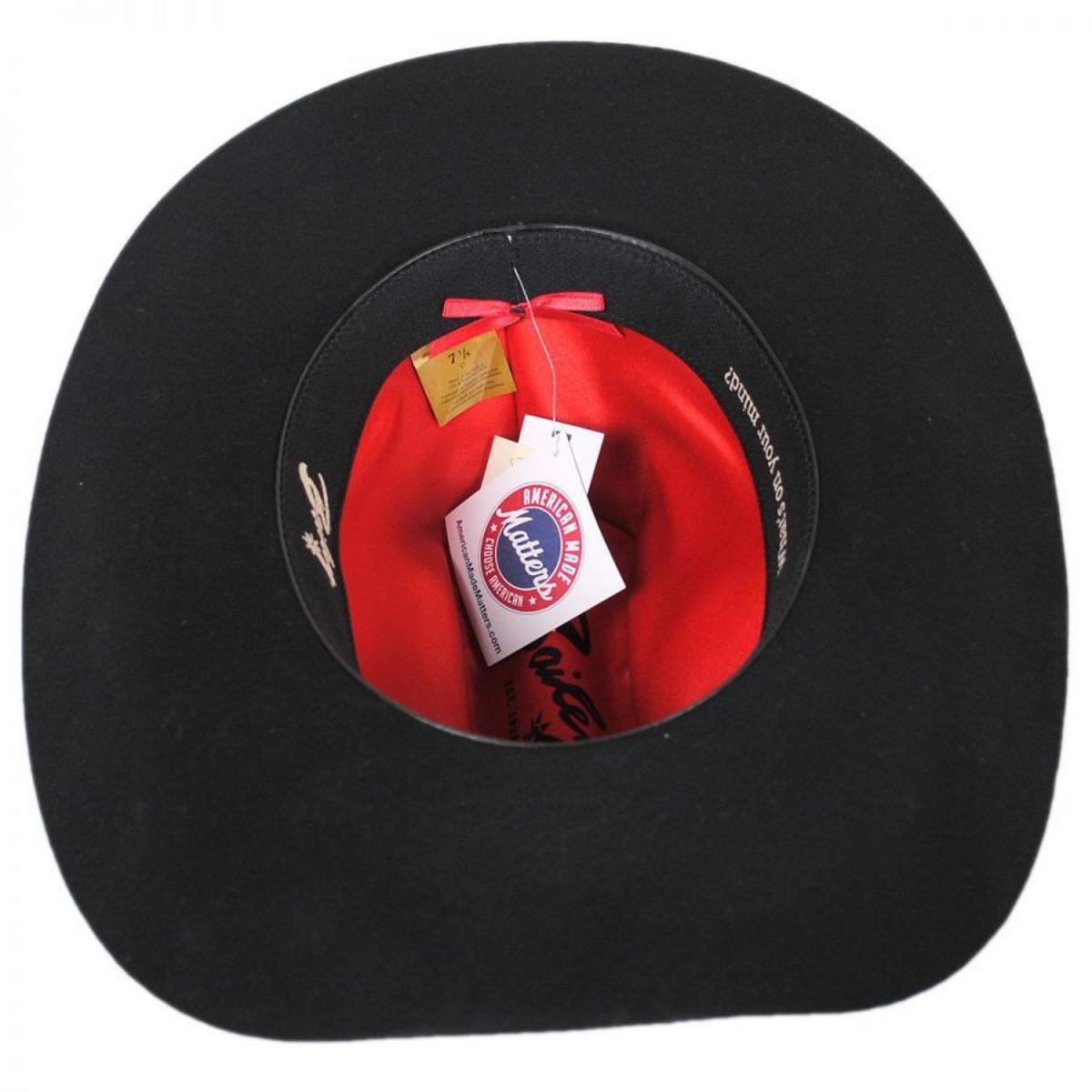 Bailey Western | Roderick Wool Felt Western Hat | 130128 | under | BLACK