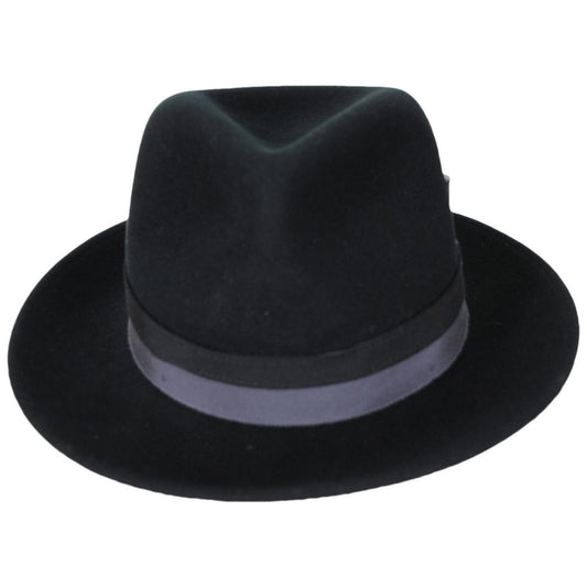 Bailey 1922 | Appley Elite Velour Wool Felt Fedora Hat | 130398 | front | BLACK