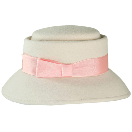Bollman Hat Company | Heritage Collection 1950s Grace Wool Felt Hat | 123292 | profile | CREAM