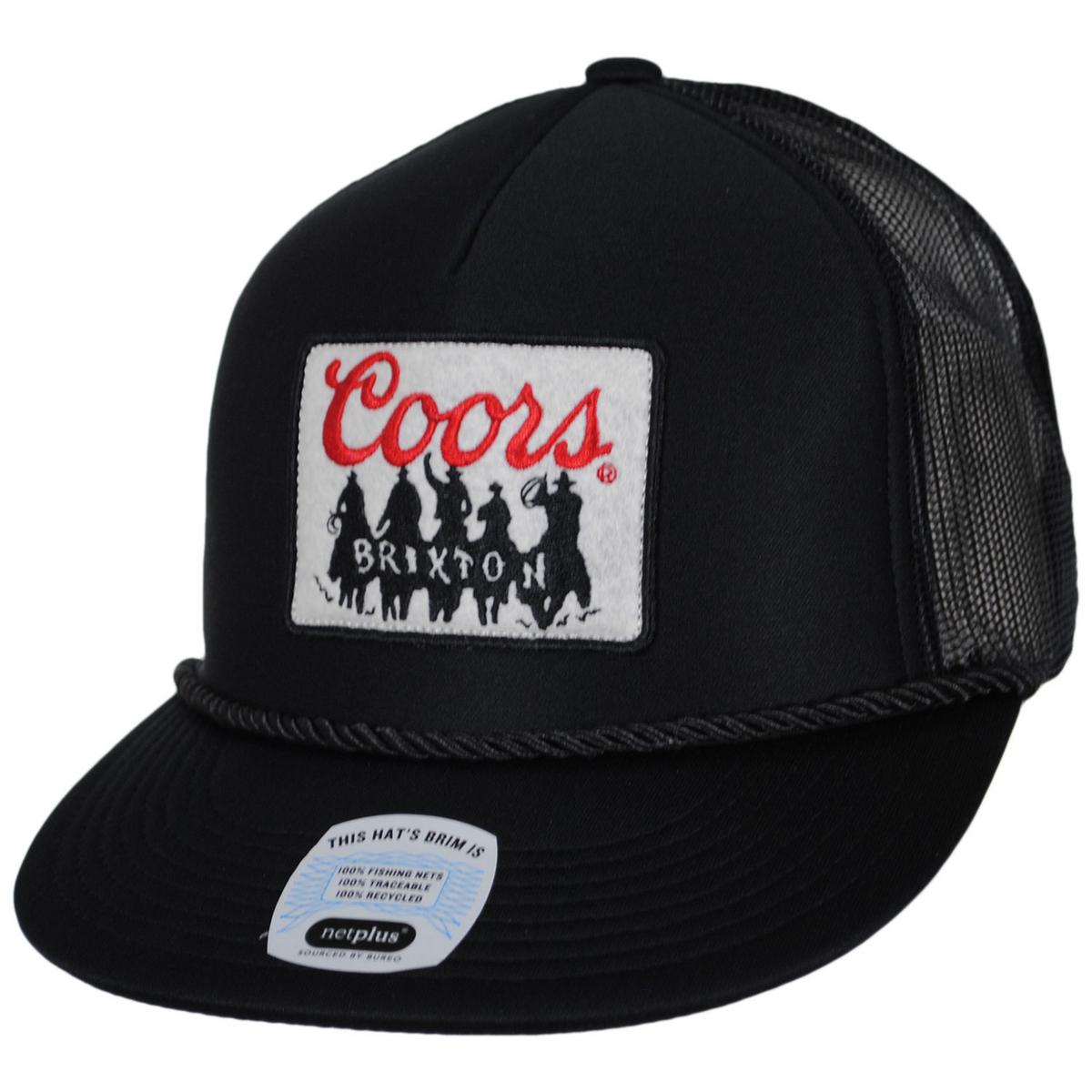 BRIXTON HATS | Coors Bandit HP Mesh Trucker Snapback Baseball Cap | 201848 | lead | BLACK/BLACK