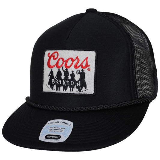 BRIXTON HATS | Coors Bandit HP Mesh Trucker Snapback Baseball Cap | 201848 | lead | BLACK/BLACK