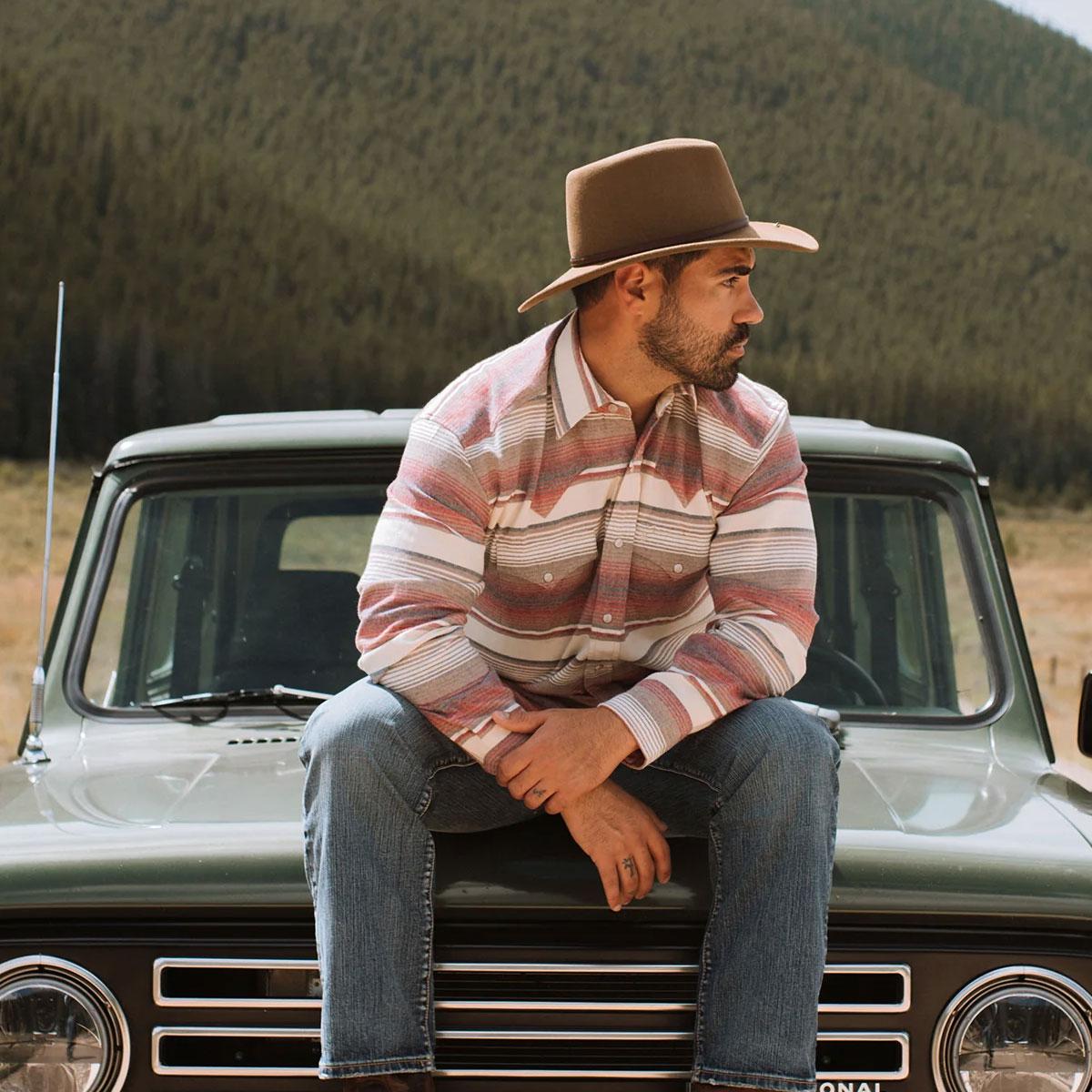 Stetson | Bozeman Crushable Wool Felt Outback Hat | 130692 | lsmone | LIGHT BROWN