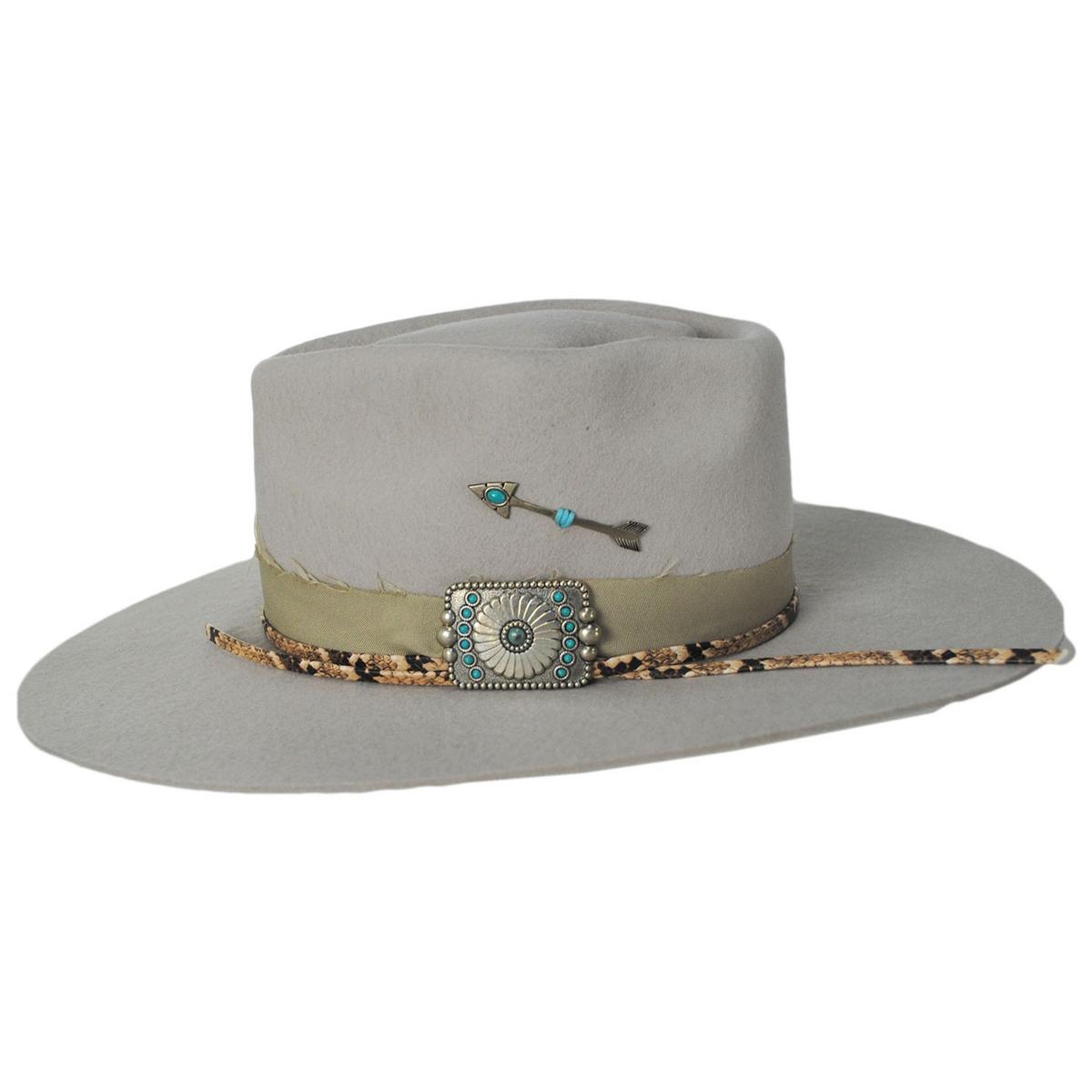 Charlie 1 Horse | Spear Point Wool Felt Rancher Fedora Hat | 124793 | profile | SILVER BELLY