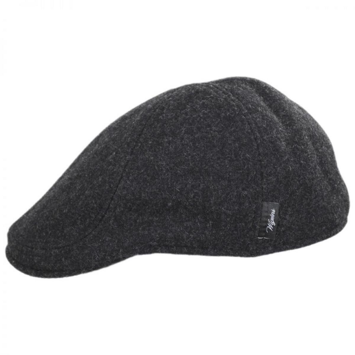 Wigens Caps | Melton Wool Pub Duckbill Cap | 161953 | profile | DARK GREY MELANGE