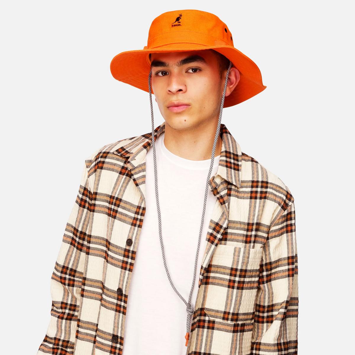 Kangol | Jungle Utility Cords Cotton Bucket Hat | 185779 | lsmone | ELECTRIC KUMQUAT