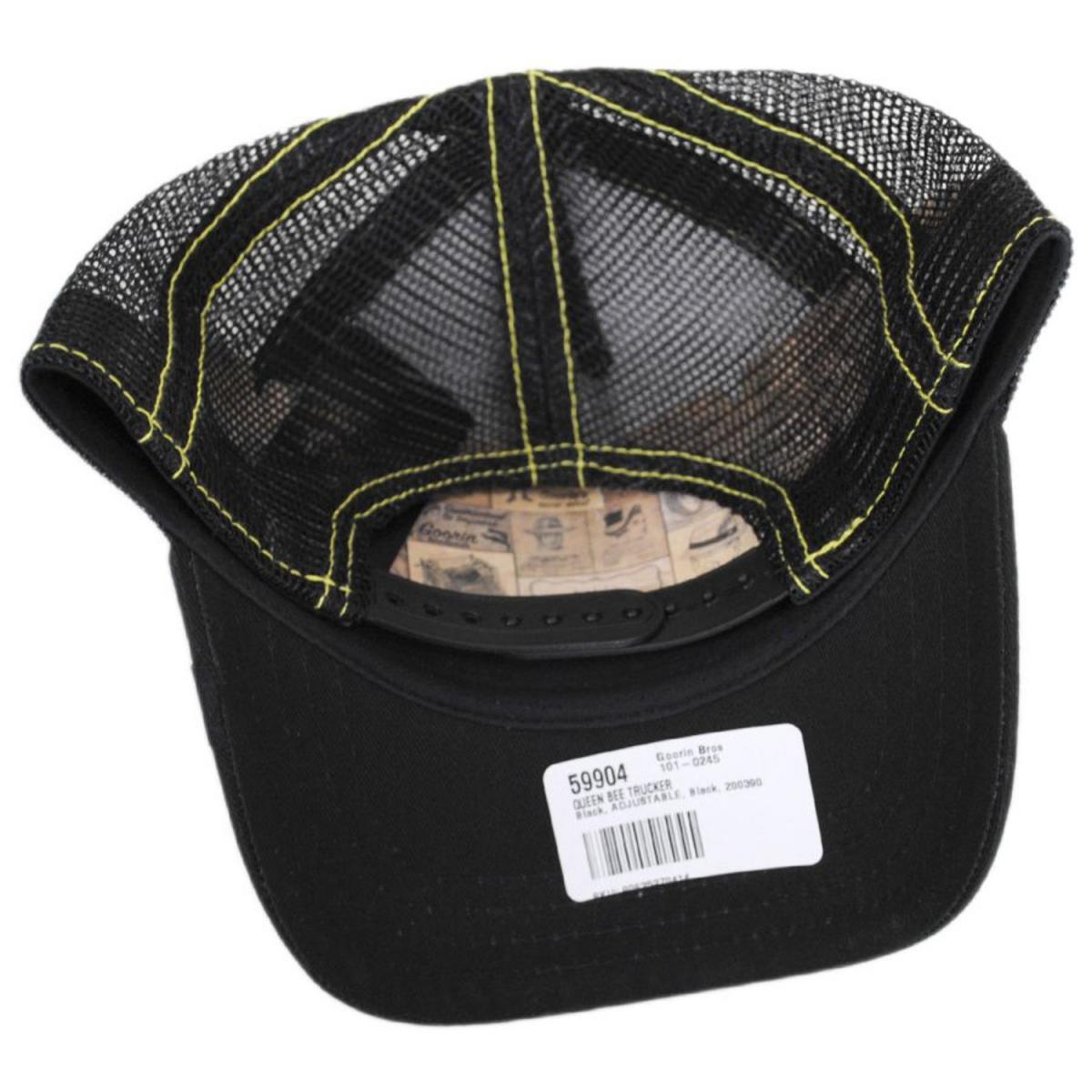 Goorin Bros | Queen Bee Mesh Trucker Snapback Baseball Cap | 200390 | under | BLACK
