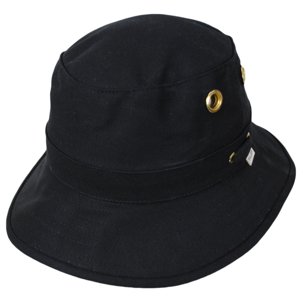 Tilley Endurables | T1 Iconic Cotton Duck Bucket Hat | 400800 | lead | BLACK