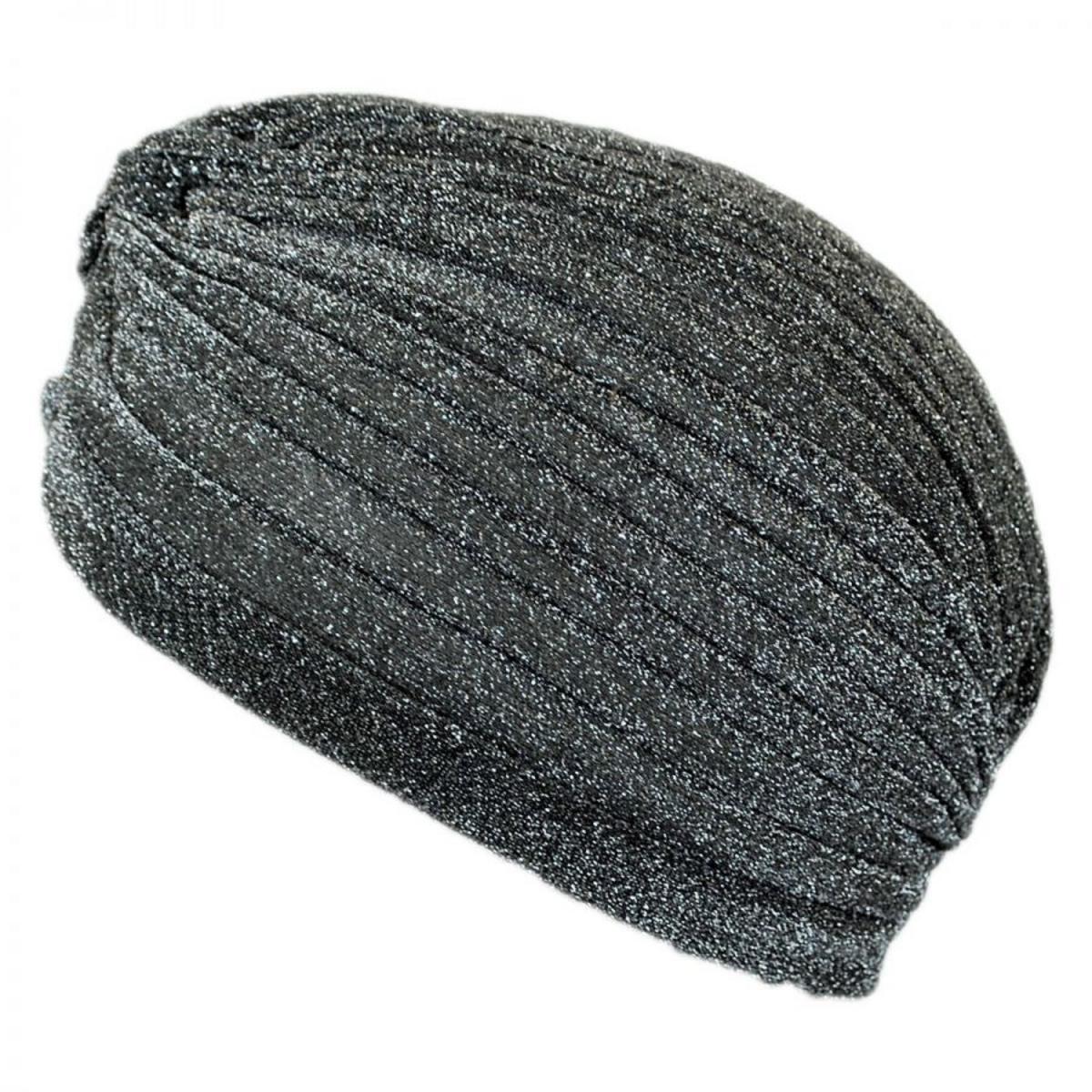 Jeanne Simmons | Metallic Poly Turban | 106534 | front | SILVER