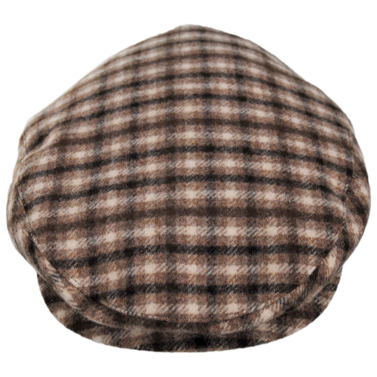 BRIXTON HATS | Hooligan Plaid Ivy Cap | 161574 | front | SAND/BROWN