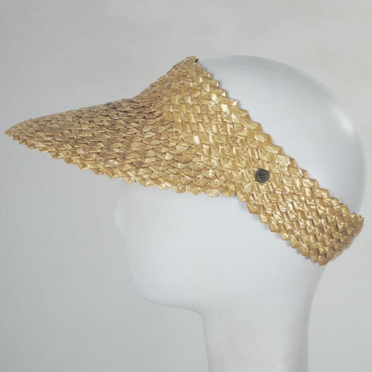 Hemlock Hat Co. | Capri Wheat Straw Visor | 195950 | profile | BLONDE