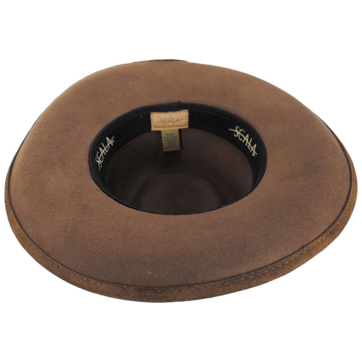 Scala | Fetch Wool Felt Rancher Fedora Hat | 130558 | under | PECAN