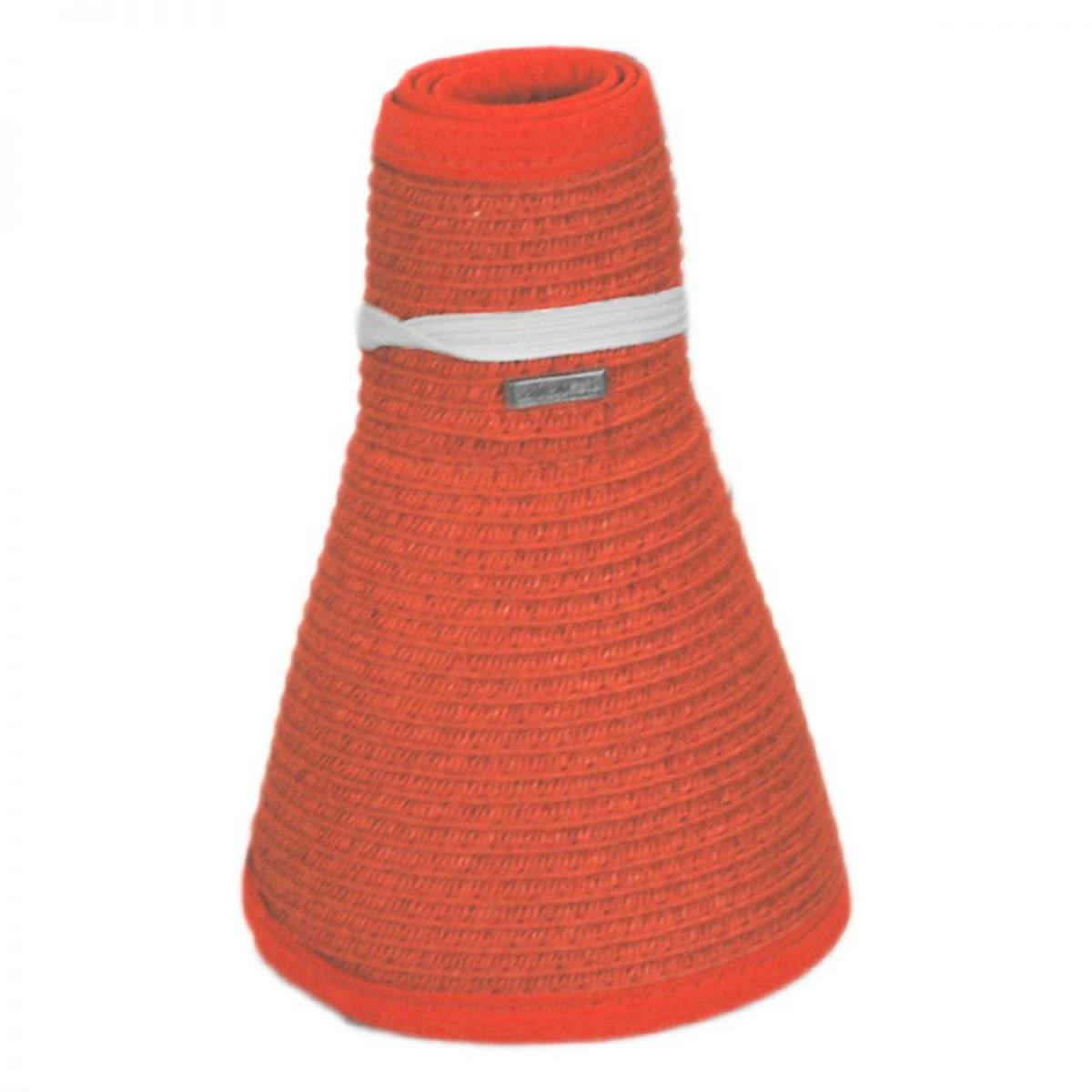 San Diego Hat Company | Roll Up Toyo Straw Visor | 197300 | profile | ORANGE