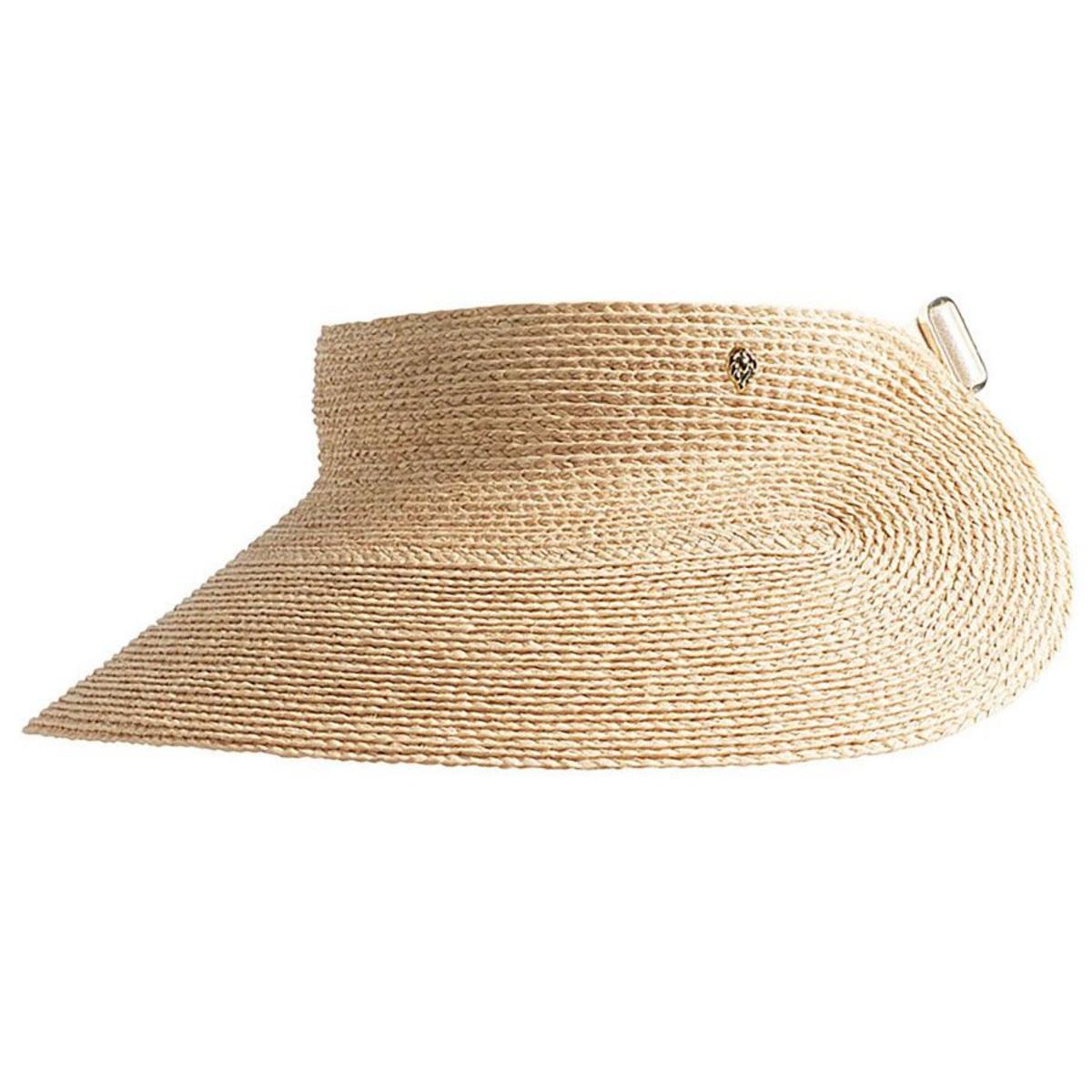 Helen Kaminski | Marisol Raffia Straw Braid Visor | 197201 | lead | NATURAL