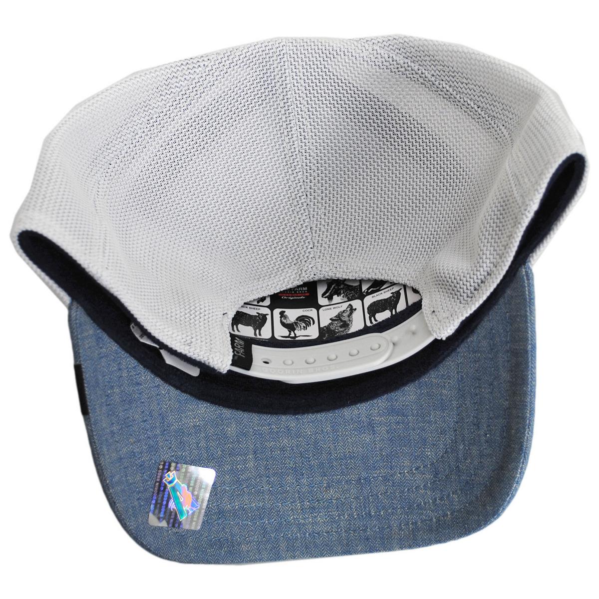 Goorin Bros | Legend Herringbone Mesh Trucker Snapback Baseball Cap | 200702 | under | BLUE