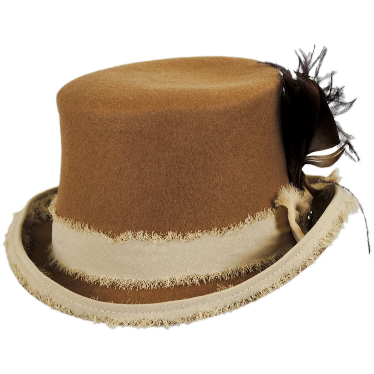 Renegade | Vivienne Wool Felt Top Hat | 130148 | lead | TAN