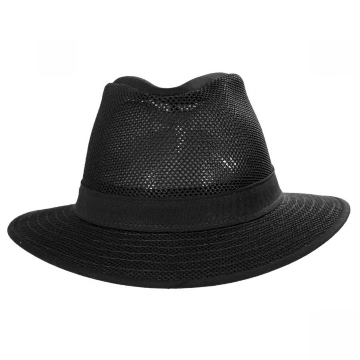 Henschel | Safari Mesh Packable Hat | 140352 | front | BLACK