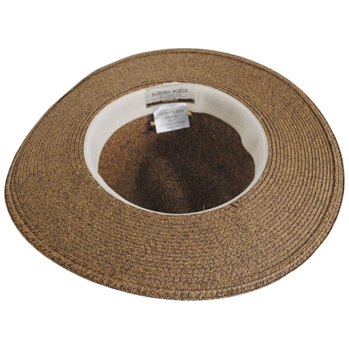 Leopard Band Toyo Straw Safari Fedora Hat