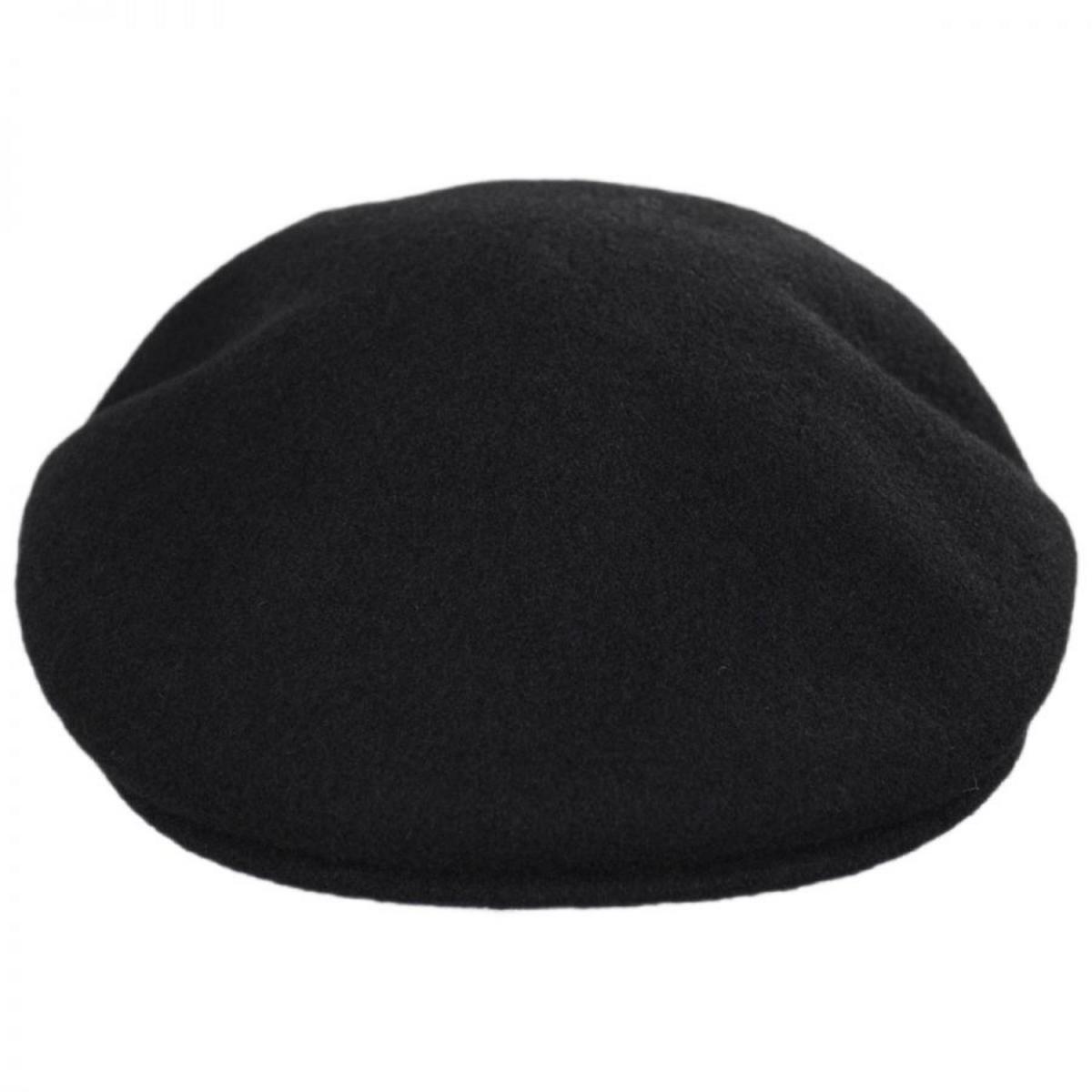 Jaxon Hats | Genuine Wool Ivy Cap | 168201 | front | BLACK