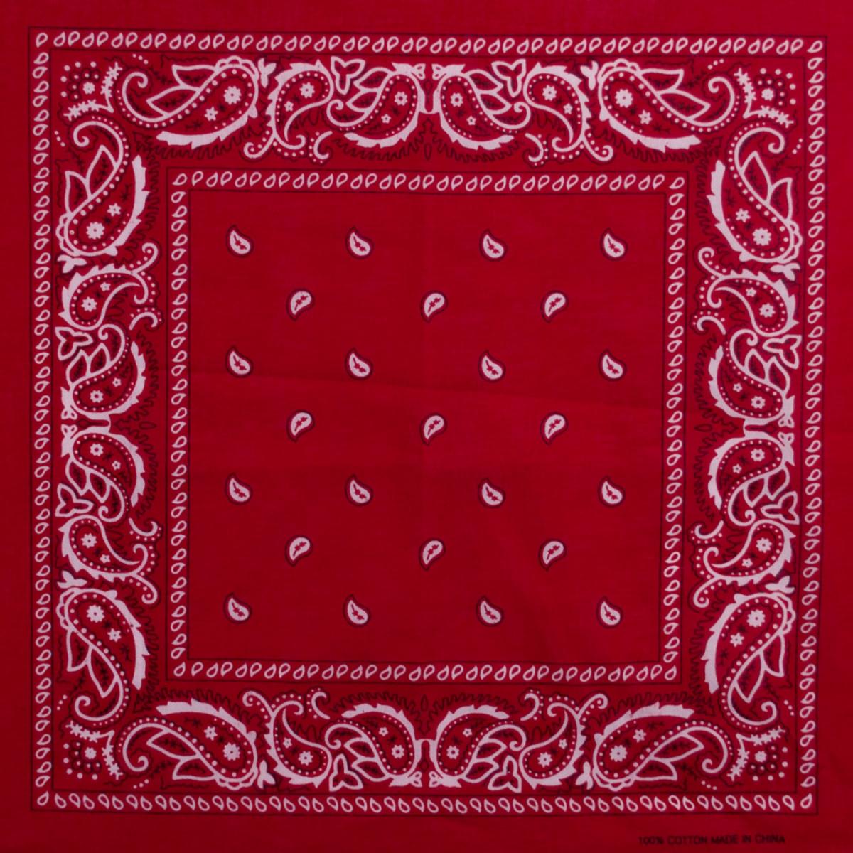 Village Hat Shop | Printed Cotton Bandana - Paisley | 710700 | lead | RED