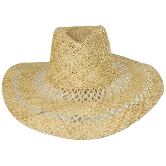 San Diego Hat Company | Cool Thru Raffia Straw Fedora Hat | 103666 | front | NATURAL