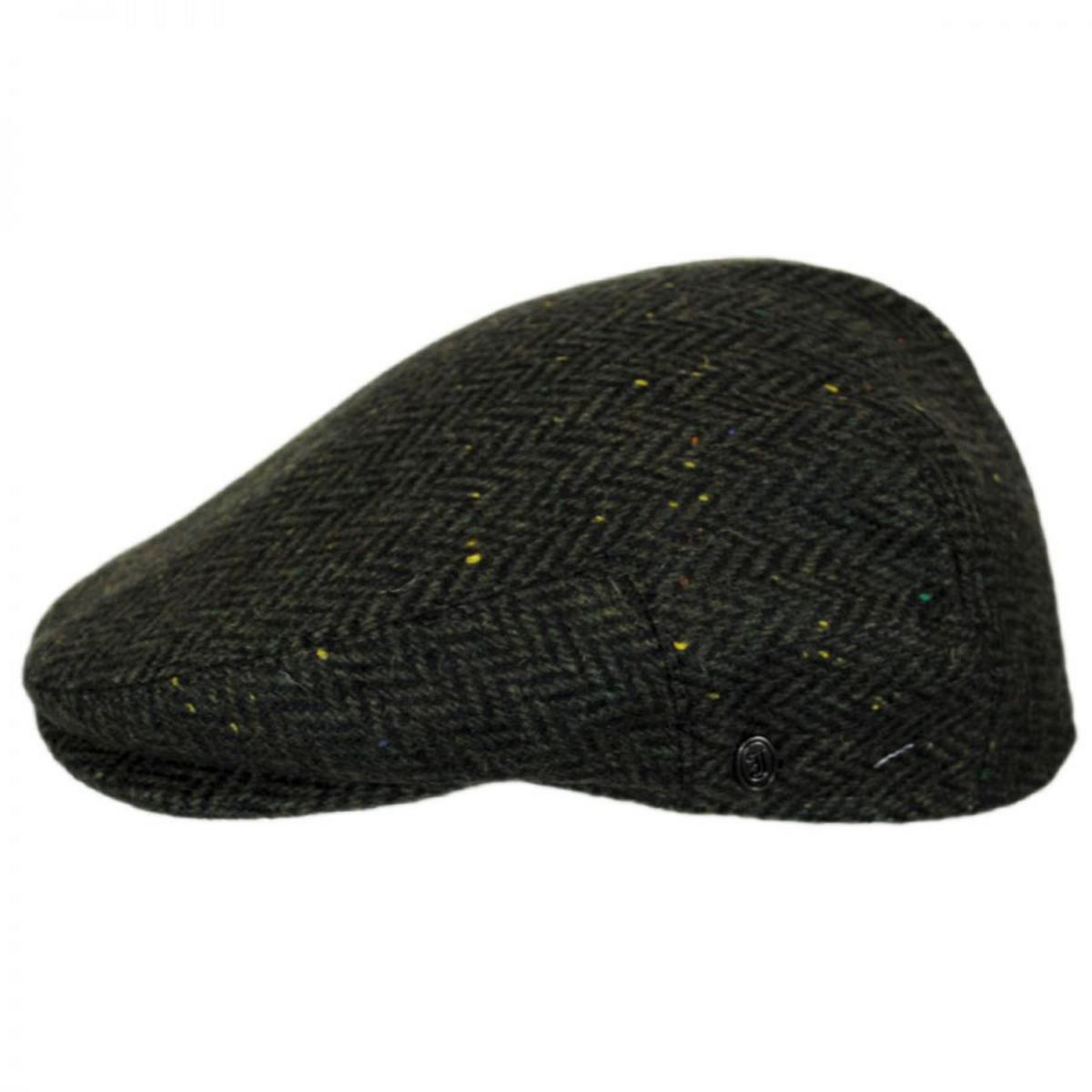 Jaxon Hats | Cambridge Herringbone Wool Ivy Cap | 167766 | profile | GREEN