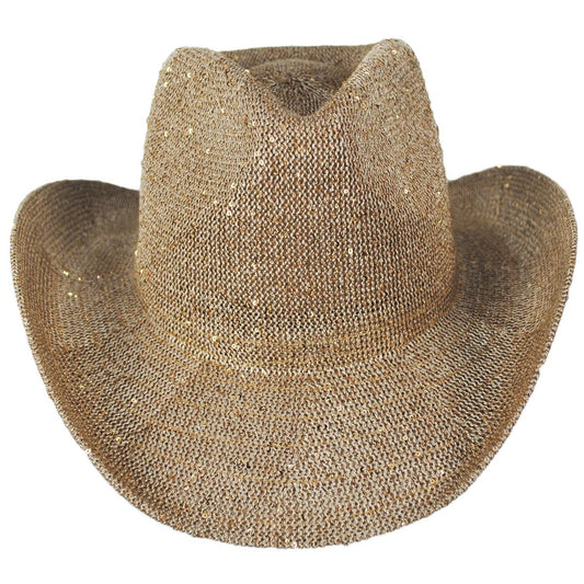 Jeanne Simmons | Brillar Knit Cowboy Hat | 106518 | front | NATURAL