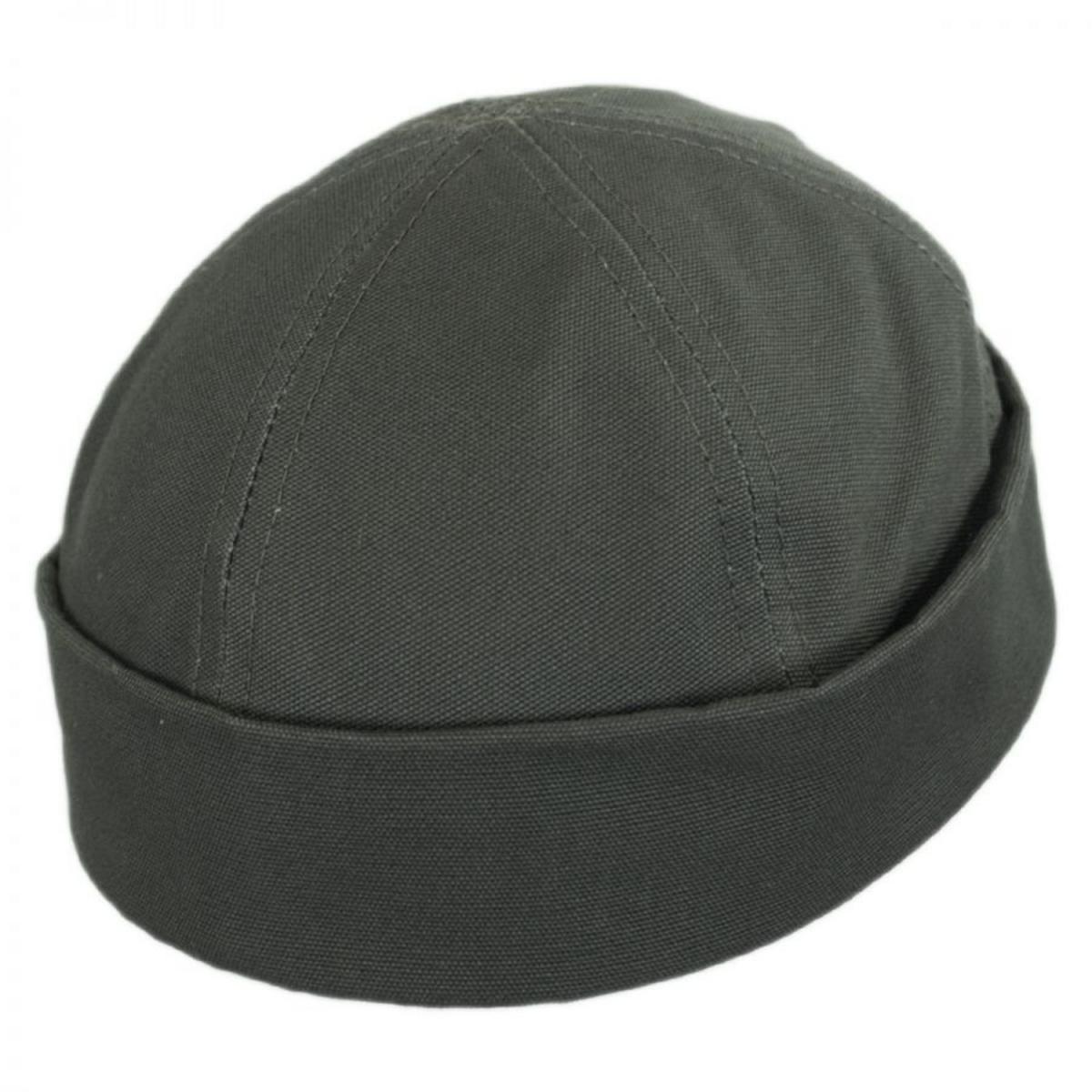 NEW YORK HAT CO | Six Panel Canvas Skull Cap Beanie Hat | 142000 | lead | OLIVE