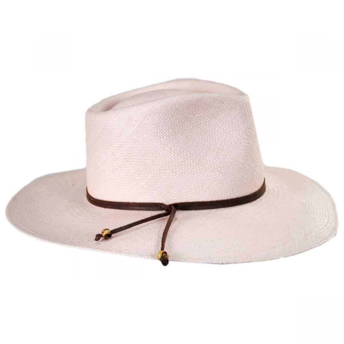 Bigalli | Tessa Panama Straw Fedora Hat | 104702 | profile | BLUSH